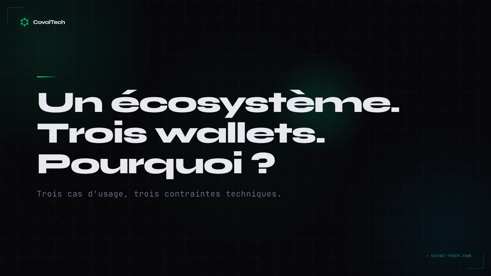 Trois wallets pour un même réseau blockchain