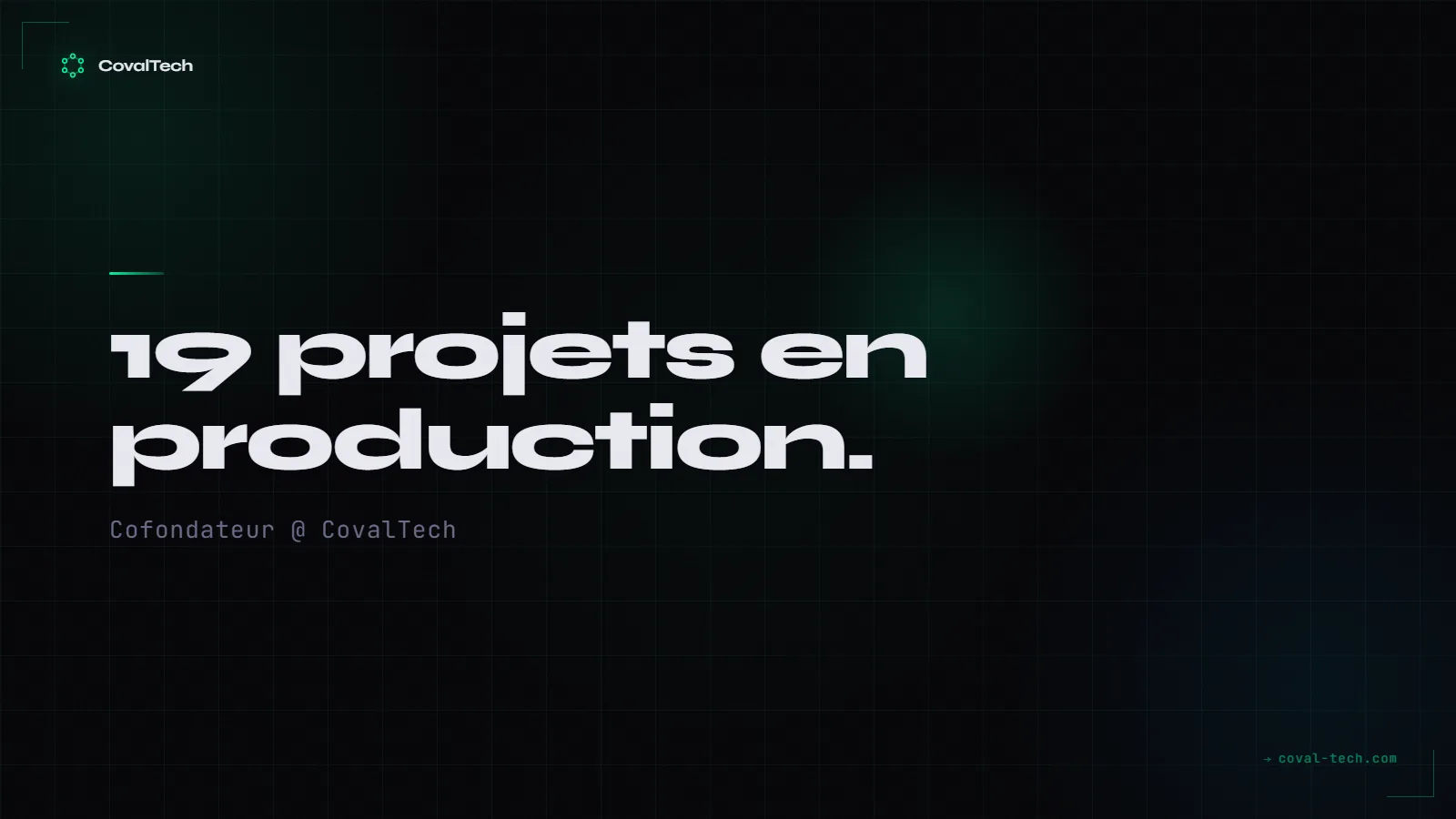 Présentation de CovalTech et de ses projets
