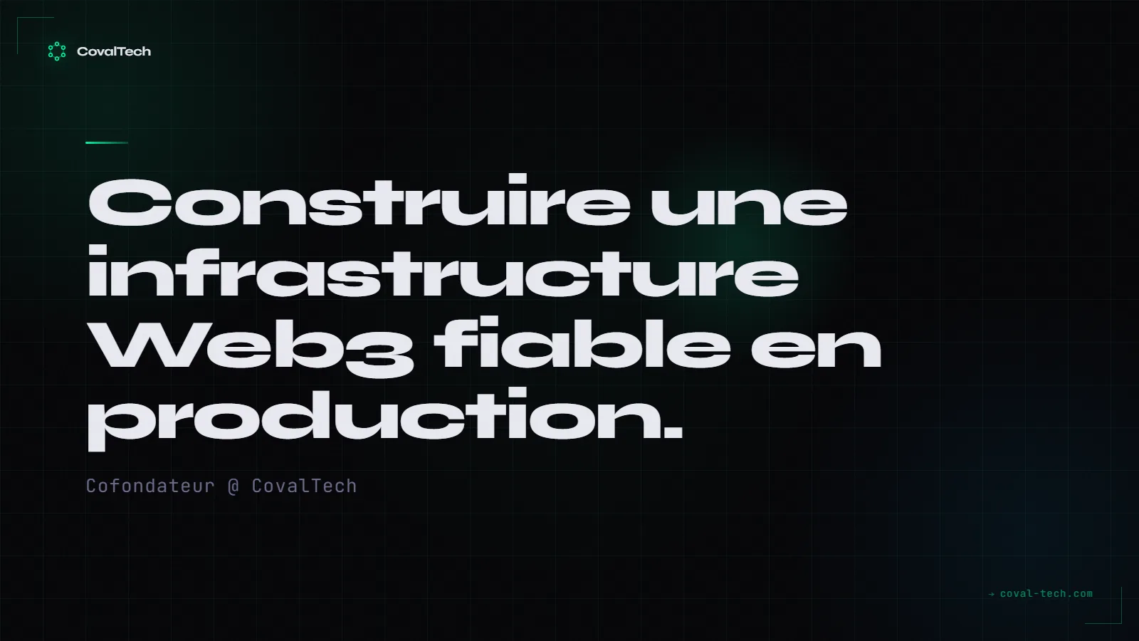 Infrastructure blockchain fiable en production
